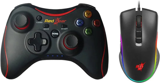 Redgear Pro Wireless Gamepad with 2.4GHz Wireless Technology, Integrated Dual Intensity Motor, Illuminated Keys for PC Gaming Controller