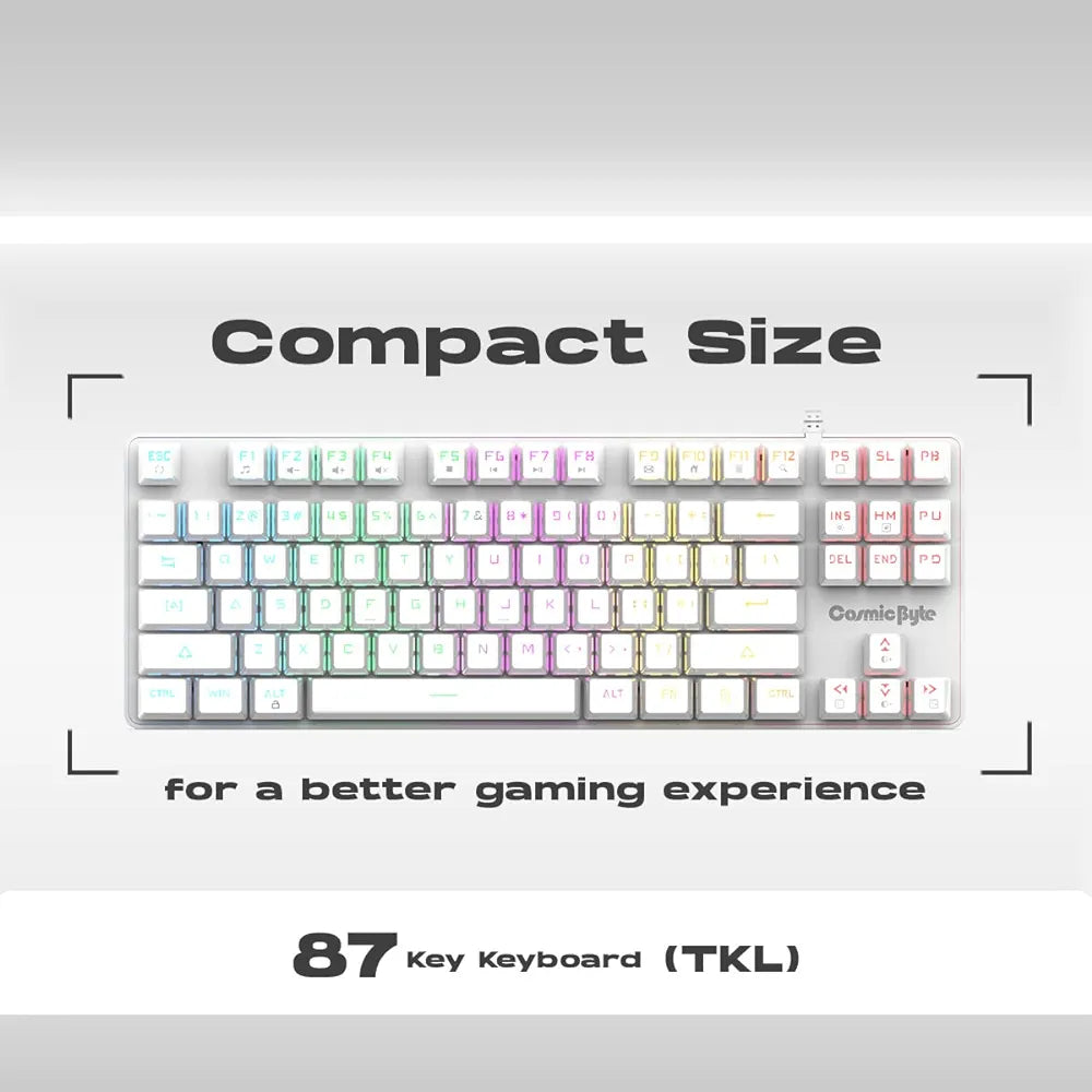 Cosmic byte CB-GK-37 Firefly Per Key RGB TKL Mechanical Gaming Keyboard