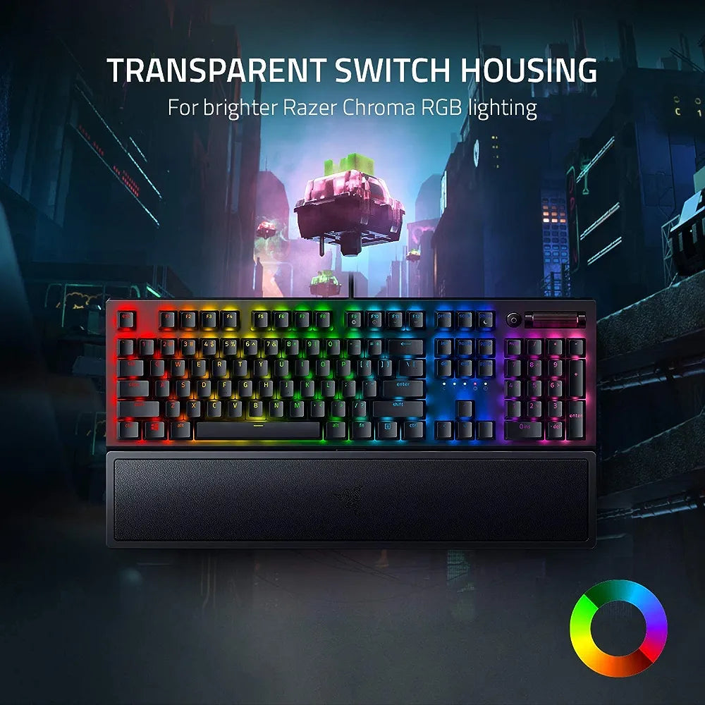 Razer Blackwidow V3 - Black - Mechanical Gaming Wired Keyboard with Razer Chroma RGB Gaming Keyboard