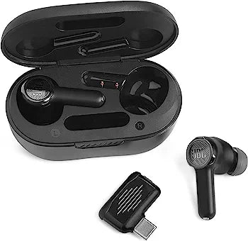 JBL Quantum TWS in Ear Gaming Ear Buds with Mic, Low Latency, Noise Cancelling Bluetooth Earbuds, 6.8mm Drivers, Dual Pairing, 24H Playtime