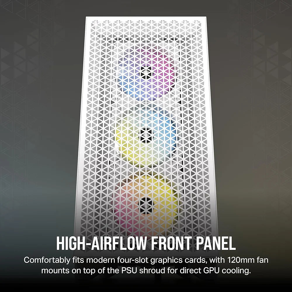 3000D Airflow Tempered Glass Mid-Tower, White, SI Edition