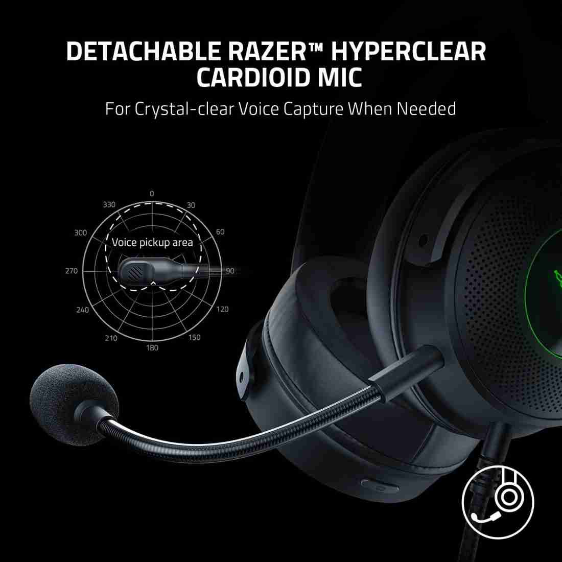 Razer kraken V3 hypersense USB Headset with haptic technology Wired Gaming Headset